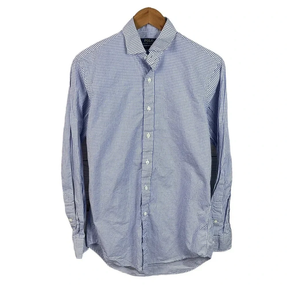 BF33 Mens Polo Ralph Lauren Designer 120s Poplin Button Down Shirt S